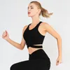 Strój jogi kobiety Bra Bezprzewodowe podkładki puste z tyłu Krzyż wysokie uderzenie w Ćwiczenie tańca ćwiczenia fitness trening Brassiere
