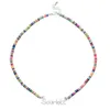 Hangertjes kettingen Hangertjes kettingen Aangepaste roestvrijstalen naamketting voor vrouwen Meisje Gepersonaliseerde Regenboog Zachte Choker Sieraden Kerstcadeaus 231123