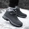 Veiligheidsschoenen Waterdichte laarzen voor heren Winter Suède Warme herenschoenen Hoge enkelsneeuwlaarzen Heren Casual werkschoenen Antislip Unisex laars 231123