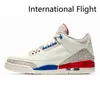 Скидка младших кардинал Red 3 3s Mens Jumpman Basketball Shoes Pine Green 3M Black Cement Tinker UNC Varsity Royal Pure White Katrina Jth