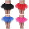 Spódnice kobiety o siatce na pół spódnicy Occidental Organza Tutu Tutu Mini Cake Pięć warstw Rozmiar