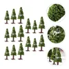 Decorative Flowers Tree Trees Model Christmas Pine Miniature Mini Landscape Scenery Artificial Village Department Cedar Train Architecture