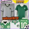 Retro 1970 New York Soccer Jerseys Pele#10 Cruyff Beckenbauer Cosmosretro 76 77 Home Away Green Football Mundurs