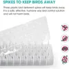 Camp Kitchen 10Pcs Plastic Bird Spike Strips Repellent for Cats Anti Repeller Outdoor Squirrel Garden Fences Control Spikes 231123
