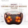 Massera nackkudde Electric Neck Massage Pillow Cervical Spine Massager Car Home Shiatsu Muscle Massager Wedge Pillow For Neck Back Midje Body New Q231123