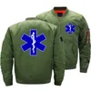 Men's Jackets EMT Emergency Ambulance Star Of Life EMS Bomber Jacket Streetwear Thick Windbreaker Mens Jackets Coat Parkas Clothes 5XL 231122