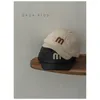 Chapeau d'hiver en coton pour bébé, casquette chaude, Harajuku, à avant-toit court, pour garçons et filles, casquette de Baseball personnalisée brodée