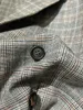 Damenanzüge 2024 B C Casual Blazer Vintage Plaid Print Revers Zweireiher Wollmischung Kleine Anzugjacke