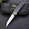 New Arrival A1897 High End Flipper Folding Knife 100% Real M390 Satin Blade Titanium Alloy/Carbon Fiber Handle Ball Bearing Fast Open EDC Pocket Knives
