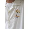 Blusas de mujer Verano Clásico Cuba Cuello Coco Árbol Bordado Camisa para hombre Kawaii Playa Hawaiana Blusa blanca Suelta Casual Harajuku Mujeres