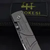 Ny ankomst A1898 Folding Knife Damascus Steel Tanto Blade TC4 Titanium Alloy Handle EDC Pocket Folder Knives Bästa present för män