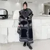 Trenchs de femmes Manteaux Johnature à la mode Pull à franges Veste Femmes Hiver Épais Lâche Paresseux Vent Tricoté Cardigan Long Manteau 2023