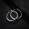 Boucles d'oreilles créoles mode plaqué argent épais grand cercle couleur minimaliste pour femmes bijoux Punk