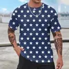 Camisetas de hombre Moda Primavera Verano Casual Manga corta O Cuello Camuflaje Impreso Top Blusa Niños