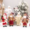 Party Hats 2023 Xmas Decor for Home Navidad Ornament Christmas Santa Claus Doll med presentpåsar 231122