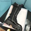 Rois Boots für Damen, hoher Schnitt, Ankle Martin und abnehmbarer Nylonstiefel mit Schlüsseletui, militärisch inspirierte, niedrige Kampfstiefel TOP-Qualität