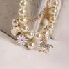 Nouveaux bijoux à la mode et exquis, petit cheval de troie, tête de pétale, perles mélangées, multicouches, Version coréenne, Bracelet