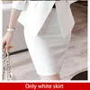 Two Piece Dress White Long-sleeved Shirt Suit Women's Fashion Temperament Professional Wear Spring And Autumn Coat President Pants T
