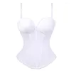 Women's Shapers High Quality Adjustable Straps Women Lingerie Cotton Corset With Sponge Half Cup Push Up Bodice Small Bust Design Bustiers