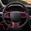 15-teiliges Civic-Innenraum-Vollzubehör, Mittelkonsolen-Getriebegehäuse-Abdeckung, Lenkradverkleidung, Dekorationsaufkleber für Honda Civic der 10. Generation 2016–2023
