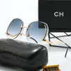 Lunettes de soleil de designer pour femmes hommes chaîne avec lunettes de soleil mode lunettes de soleil classiques de luxe polarisées pilote PC cadre surdimensionné UV400 lunettes 6256
