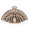 Evening Bags Luxury Designer Women Bag Fashion Golden Metal Crystal Clutch Handbag Ladies Wedding Bridal Party 231123