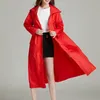 Women's Trench Coats Solid Color Long Hoodies Raincoats High Quality Thickened Waterproof Women Men Black Tourism Outdoor Hiking Rain