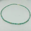 Chains Delicate 2x4mm Green Faceted Jade Rondelle Beads Necklace 18 Inch Fashion Ladies Jewelry Gifts 2023