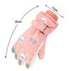 Children's Fingerless Gloves 1 Pair Fashion Gloves Winter Warm Baby Children Gloves Waterproof Windproof Gloves Thick Plush Ski Sports Gloves Cartoon 231123