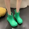 Bottes Bottes d'eau unisexes sabots augmentant la hauteur à enfiler femmes homme haute qualité plate-forme à fond épais bottes de pluie bottes EVA antidérapantes 231122