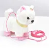 Robot Dog Sound Control Interactive Dog Giocattoli elettronici Cucciolo di peluche Pet Walk Bark Guinzaglio Teddy Toys Per bambini Regali di compleanno LJ22456