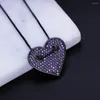 Подвесные ожерелья Ranos Charm Heart Collece Cubic Circonia Pendants Colar для женщин модные украшения оптом NWX001362