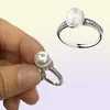 New Brand 100 925 Sterling Silver Elegant Beauty Romantic Pearl Ring For Women Wedding Rings Fashion Jewelry9258076