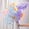 Decoratieve bloemen Simulatie Lila Bloem Mooie bruiloftsfeest Fake Praphy Prop Faux Silk Artificial