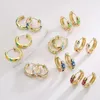 Hoop oorbellen Mafisar Gold vergulde kleine oorring prachtige multicolor bloem email drop trend 2023 voor vrouwen fijne sieraden geschenken