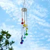 Trädgårdsdekorationer H D Chakra Crystal Ball Prismer Suncatcher Tree of Life Window Hängande prydnad Rainbow Maker Pendant for Home Garden Decoration 231122