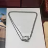 قلادة Panthere للنساء مصممة لـ Man Diamond Emerald Gold Plated 18K 925 Silver Diamond Brand Designer Prossials Hightsite Gift 014