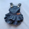 Abbigliamento per cani Cucciolo Ragazza Vestiti di jeans Abito estivo per cani Abbigliamento Chihuahua Piccole razze di barboncino York Pomerania Pet Gonna207Q