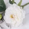 Decorative Flowers 2Pc Simulation Peony Flower Roasted Edge Retro Artificial With Bud Home Decoration Wedding Event Layout Fake