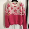 Star Pattern Knits Top Women Crew Neck Knitwear Winter Long Sleeve Knitted T Shirt Designer Windproof Pullovers