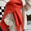 Scarves Women Thick Shawl Wraps Scarf Winter Warm Fashion Solid Color Pashmina Long Tassel Hijab Stoles Bufanda