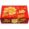 Sieradenzakken dubbele laag Chinese lakwerk opslagcase met slot houten dozen decoratieve set bruiloft geschenken