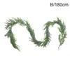 Dekorativa blommor Artificial Christmas Garland Ivy Vine Seasonal Pine Needles Cypress Greenery Plant för Xmas Home Winter Decor