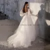 Abito da sposa 2023 abiti a-line maniche rimovibili abiti da sposa corsetto vestido de caseMazione spaghetti cinghie semplici spose