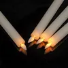 Candele senza fiamma Candele coniche tremolanti Candele coniche senza fiamma in vera cera Candela LED con stoppino mobile con timer e telecomando Y200109278p