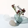 Vases Light Luxury Glass Wedding Flower Clear Vasi Vetro High Quality Hydroponics Shell Vase Home Desk Decor