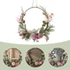 Faux Floral Greenery Pink Decor Künstliche Blume Realistischer Kranz Grünpflanzen Türbehang Szene Eisen 231123