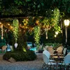 New 2.9ft Glowing in dark LED Artificial Hanging Plant Vine Home Wall Hanging Fake Leaves String Lights Wedding Decorations