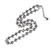 Chains S925 Sterling Silver Retro Craft Encrusted Cubic Zirconia Skeleton Head Chain Men Necklace Punk Style Cool Skull