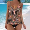 Women's Swimwear In Bikinis Sets For Women Swimsuit Split Conservative Tankini Plus Size Tummy Control